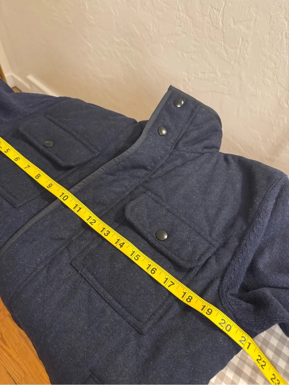 Banana Republic Men’s Wool Blend Full Zip Sweater Jacket Navy Blue Size S
